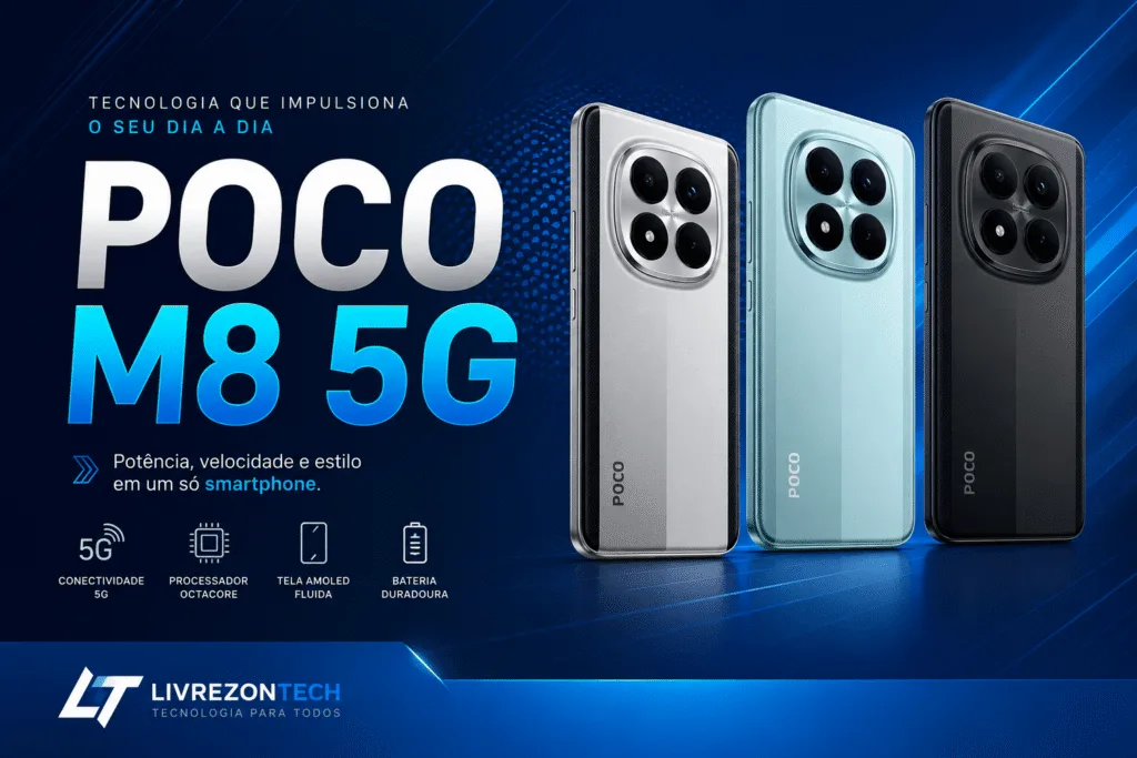 POCO M8 5G vale a pena em 2026? Conheça o smartphone da Xiaomi que busca oferecer ótimo custo-benefício chatgpt image 23 de jul. de 2026, 22 49 18