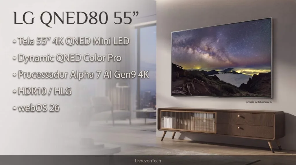 LG QNED80 55" Vale a Pena? Conheça a Smart TV 4K Mini LED com IA criar capa para artigo lg 2k 202609070006